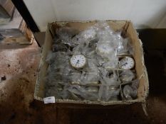 *Box of ~150 Brass Round Battery Operated Clocks