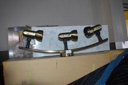 *Pallet of ~72 3LT Bow Ceiling Light (antique bras