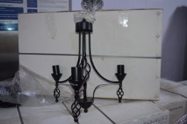 *2 Endon Black 3LT Chandeliers 184/3
