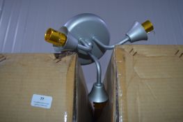 *11 Cases of Grey Metal Three Spot Ceiling Lights