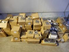 *Large Quantity of Antique Brass Socket, Switches,