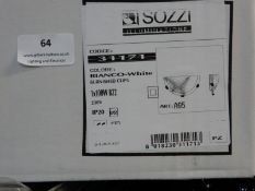 *~135 Sozzi 31171 White Half Round Wall Lights