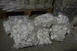 *7 Bags of White Plastic Pipe Joints