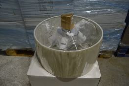 *Pallet of ~45 Cream Lampshades with Chrome Hangin