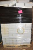 *Pallet of ~210 Full Moon Ceiling Lamps with Wood
