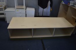Plywood Three Section Storage Unit 191cm long