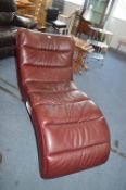 Burgundy Leather USB Music Recliner