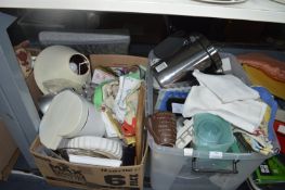 Two Boxes of Household Goods and Kitchenware
