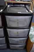 *Four Drawer Plastic Storage Unit