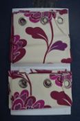 Pair of Floral Eyelet Curtains 72