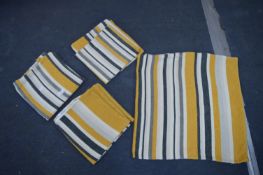Four Stripped Cushion Covers