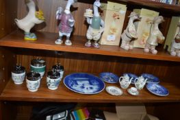 Five Egg Coddlers plus Wedgewood Blue & White Plates etc