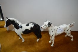 Beswick Horse and an Arnoldene Dalmatian (both res