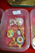 Costume Jewellery Brooches, etc.