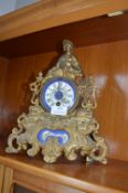 Vintage French Gilded Enameled Clock - AF