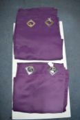 Purple Eyelet Curtains 54x100