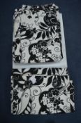 Black & White Eyelet Curtains 54x86
