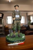 Cast Iron Figure of a Golfer Doorstop