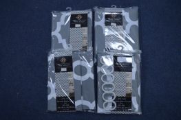 Four Grey Moroccan Shower Curtains