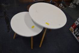 Pair of White Nesting Coffee Tables