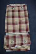 Tartan Eyelet Curtains 65x90