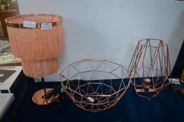 Copper Effect Table Lamps