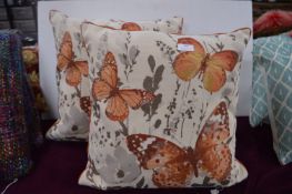 Pair of Butterfly Design Cushions
