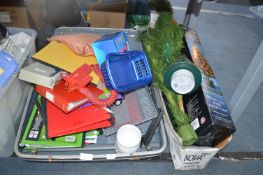 Suitcase of Household Good, Christmas Trees, etc.