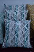 Three Green & Grey Cushions