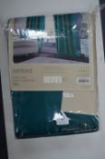 Ashford Teal Teal Eyelet Curtains 90