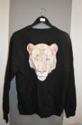 *GA Black Sweatshirt with Tiger Motif Size: M