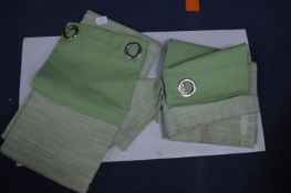 Green Eyelet Curtains 90