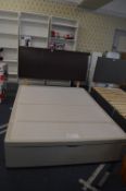King Size 5ft Bed Frame with Lift Up Storage Compa