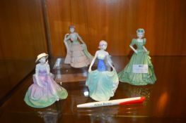 Four Small Coalport Figurines