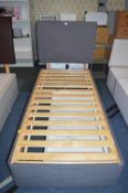 Grey Single Divan Bed Frame with Storage Drawer (n