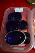 Blue Glass Salt Liners etc.