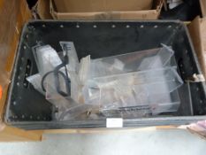 *Box of Assorted Slat Wall Perspex Shoe Displays