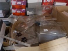 *Box of Assorted Slat Wall Perspex Shoe Displays