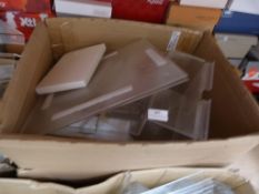 *Box of Assorted Slat Wall Perspex Shoe Displays