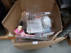 *Box of Assorted Slat Wall Perspex Shoe Displays