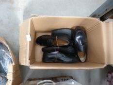 *Box Containing Assorted Gents Black Leather Shoes