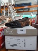 *Jana Ladies Shoes (black leopard skin) Size: 3.5