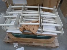 *Thee Tier Tubular Style Plate Glass & Beech Displ