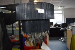 Black Lampshade with Drops