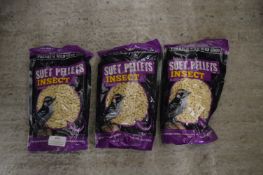 * 3x 550g Bags of Suet Insect Pellets