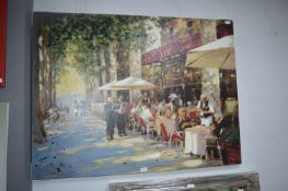 Canvas Wall Art - French Café Scene