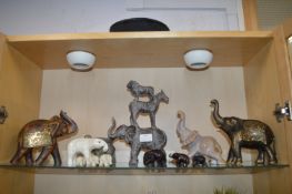 Twelve Elephant Ornaments