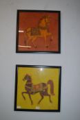 Pair of Framed Horses