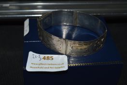 South American Aztec Silver Bangle ~21.5g