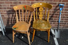 Pair of Painted Kitchen Chairs